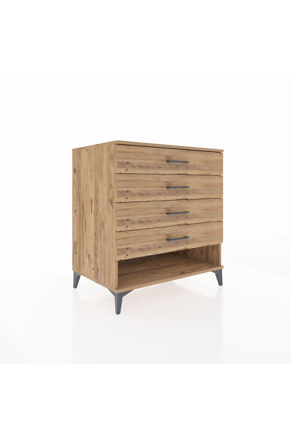 Kronos Şifonyer 4 Çekmeceli 88x59x96 Çam-Çam