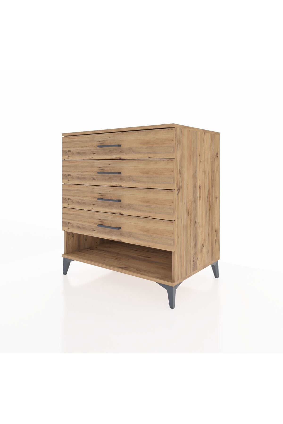 Kronos Şifonyer 4 Çekmeceli 88x59x96 Çam-Çam