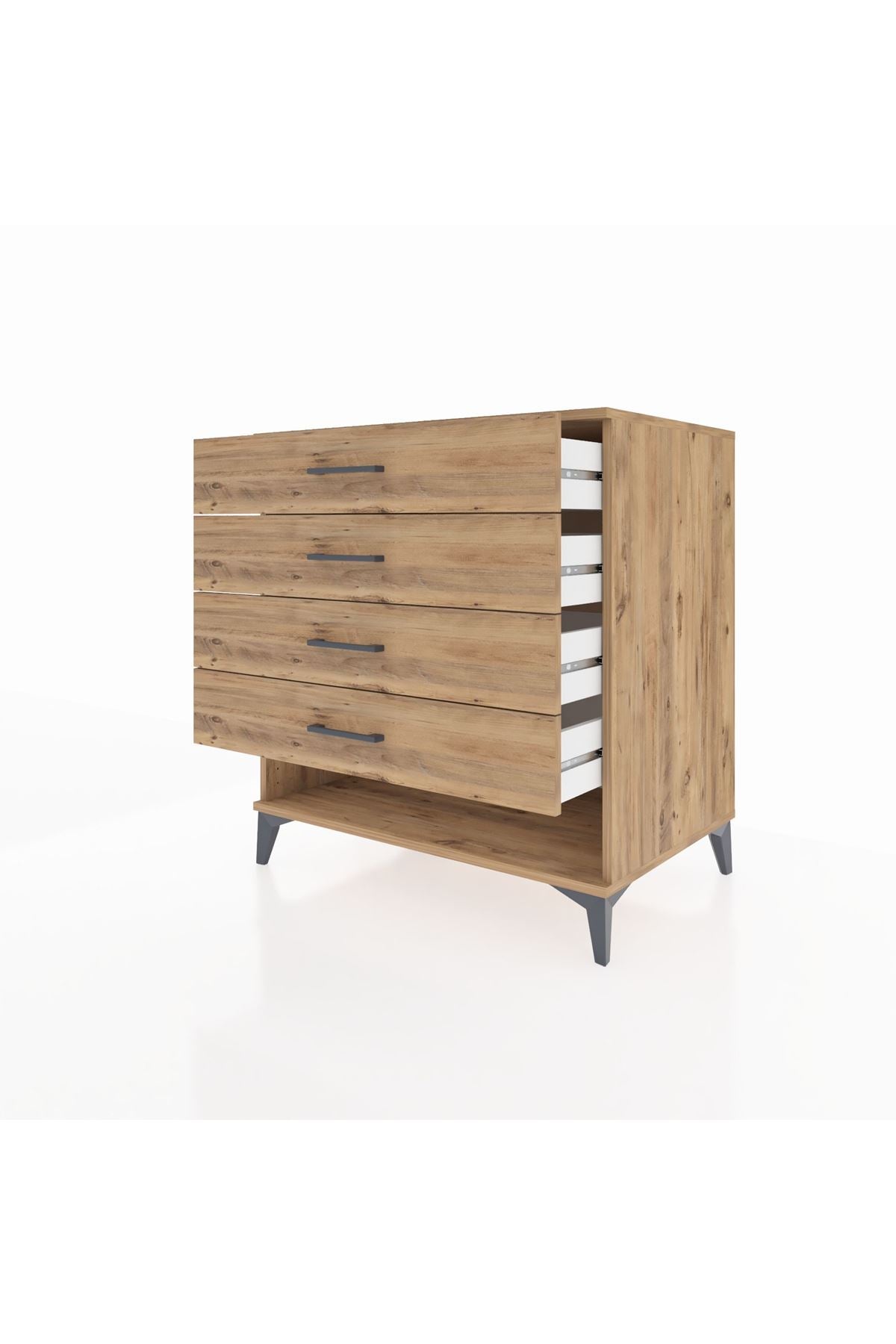 Kronos Şifonyer 4 Çekmeceli 88x59x96 Çam-Çam