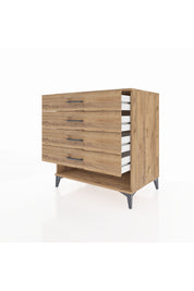 Kronos Şifonyer 4 Çekmeceli 88x59x96 Çam-Çam