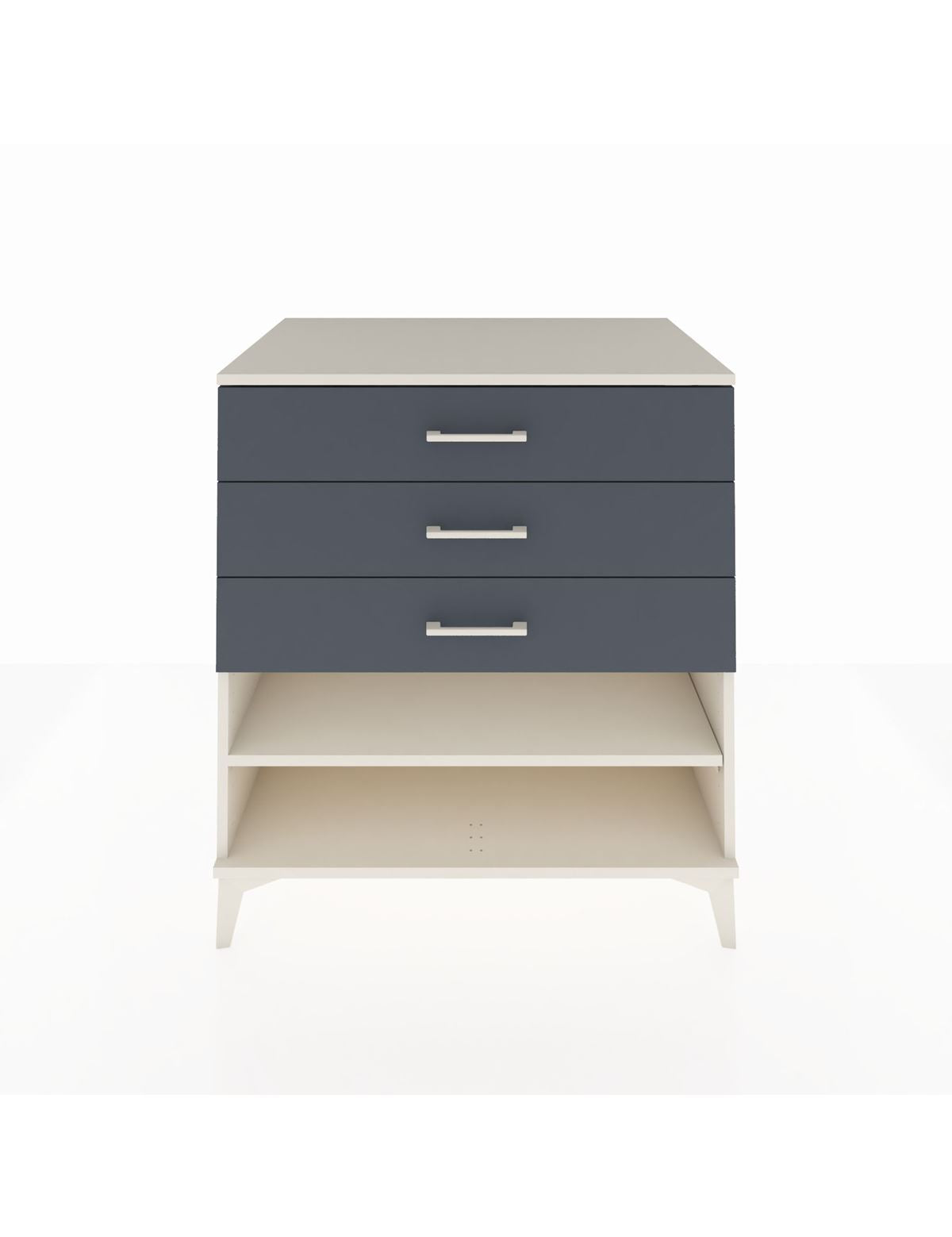 Kronos Şifonyer Tek Raflı 3 Çekmeceli 88x59x96 Aytaşı-Antrasit