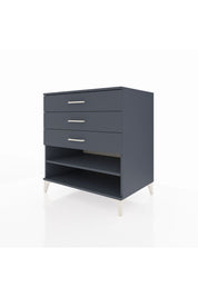 Kronos Şifonyer Tek Raflı 3 Çekmeceli 88x59x96 Antrasit-Antrasit