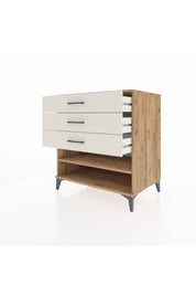 Kronos Şifonyer Tek Raflı 3 Çekmeceli 88x59x96 Çam-Aytaşı