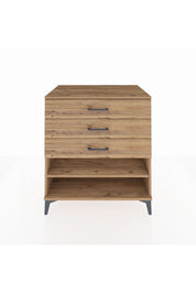 Kronos Şifonyer Tek Raflı 3 Çekmeceli 88x59x96 Çam-Çam
