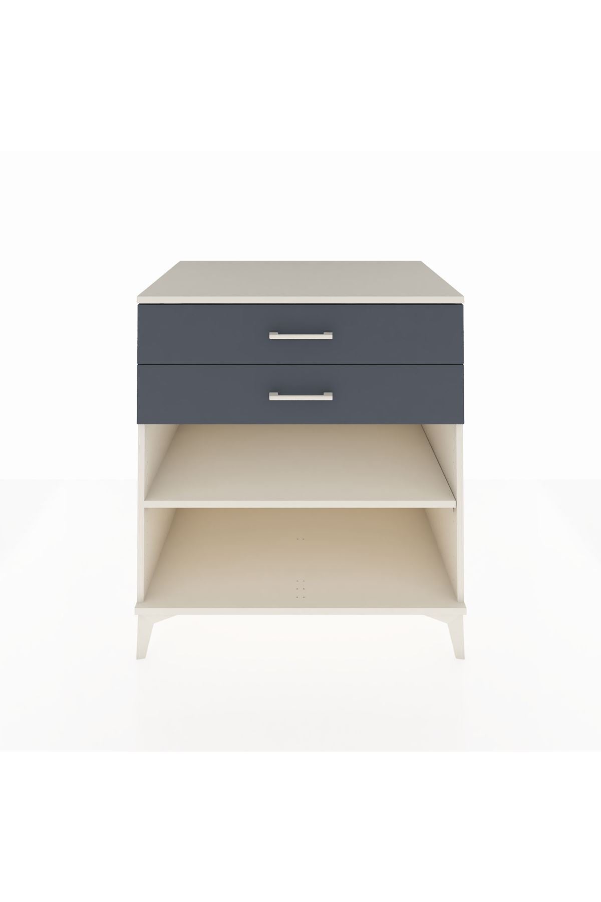 Kronos Şifonyer Tek Raflı 2 Çekmeceli 88x59x96 Aytaşı-Antrasit