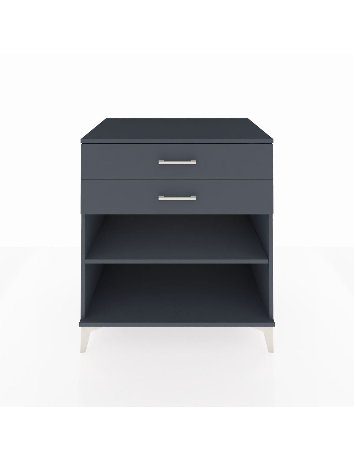 Kronos Şifonyer Tek Raflı 2 Çekmeceli 88x59x96 Antrasit-Antrasit