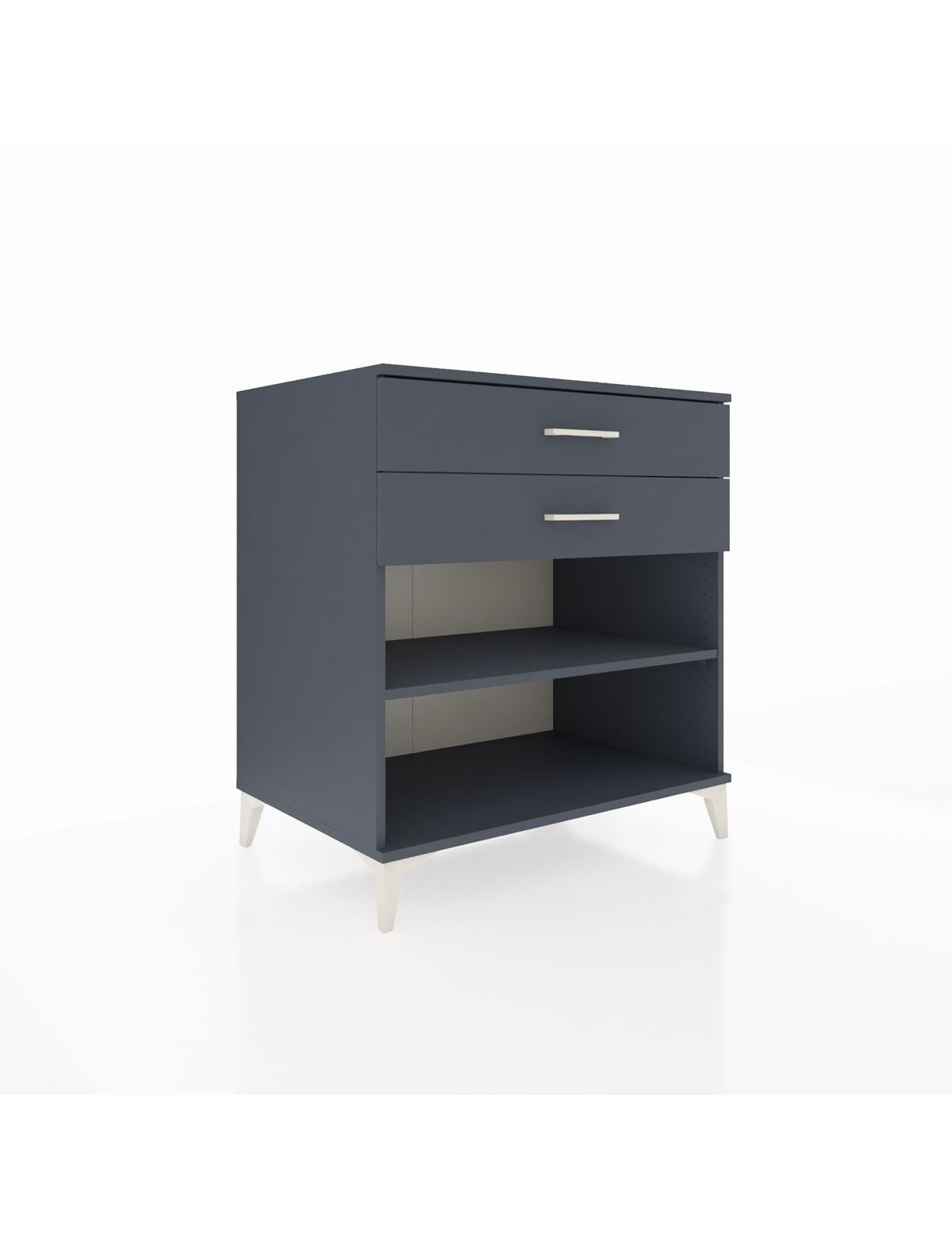 Kronos Şifonyer Tek Raflı 2 Çekmeceli 88x59x96 Antrasit-Antrasit