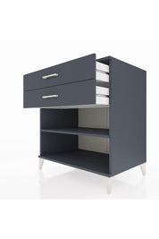 Kronos Şifonyer Tek Raflı 2 Çekmeceli 88x59x96 Antrasit-Antrasit