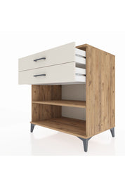 Kronos Şifonyer Tek Raflı 2 Çekmeceli 88x59x96 Çam-Aytaşı
