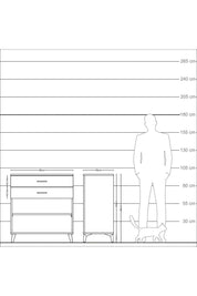 Kronos Şifonyer Tek Raflı 2 Çekmeceli 88x59x96 Çam-Aytaşı