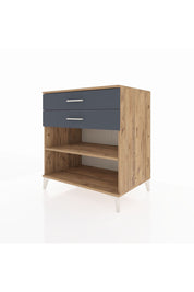 Kronos Şifonyer Tek Raflı 2 Çekmeceli 88x59x96 Çam-Antrasit