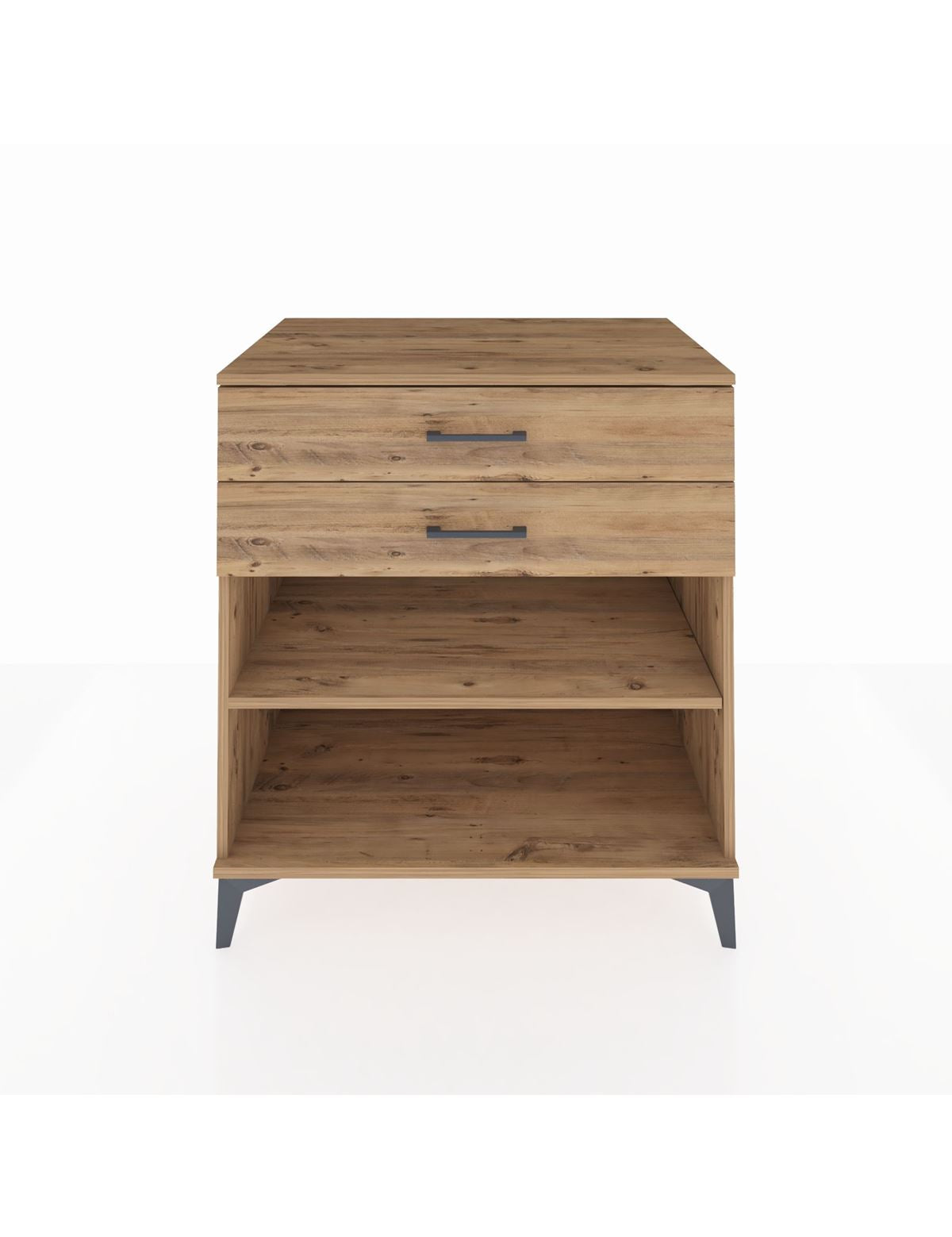 Kronos Şifonyer Tek Raflı 2 Çekmeceli 88x59x96 Çam-Çam