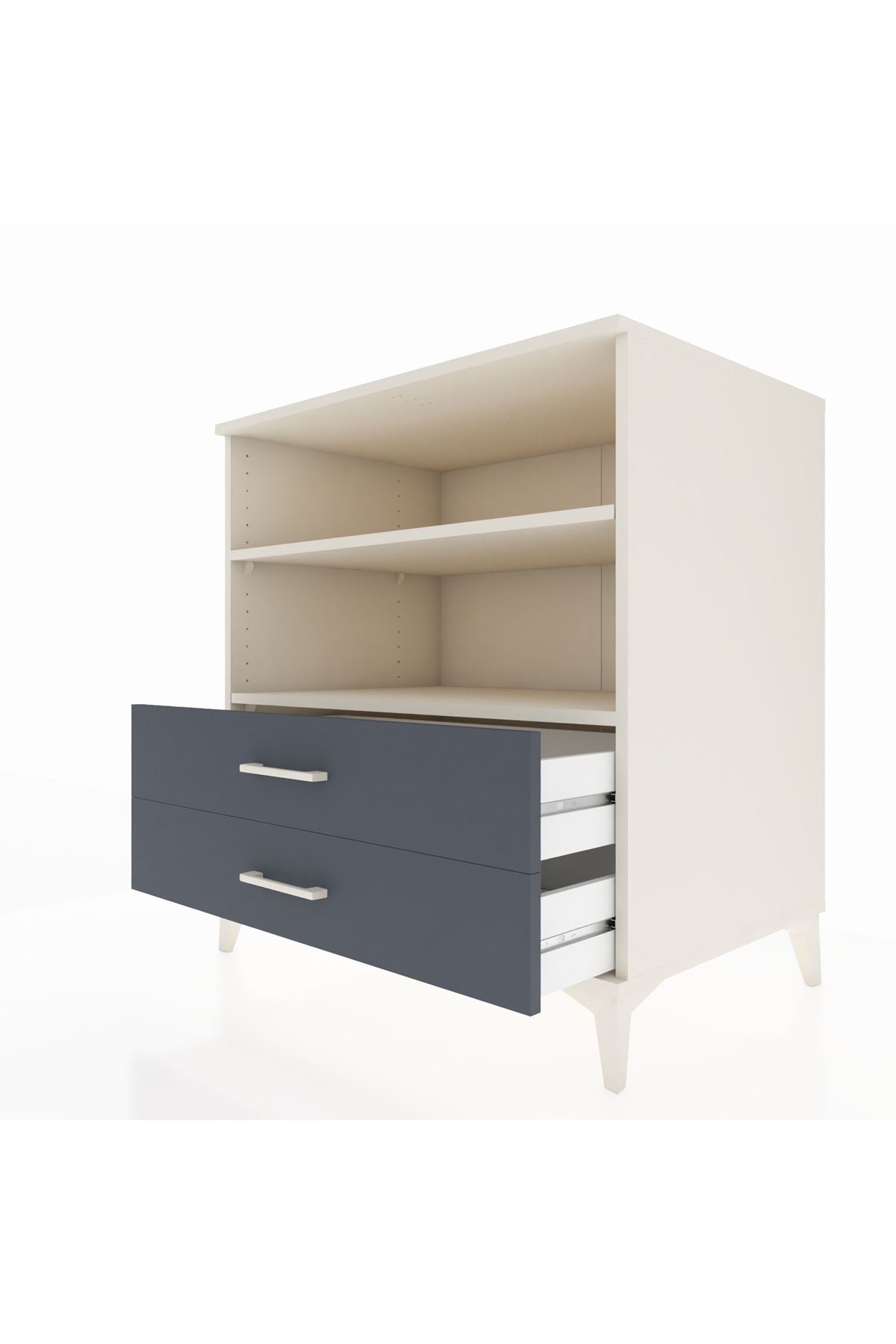 Kronos Şifonyer 2 Raflı 2 Çekmeceli 88x59x96 - S70M005V2C