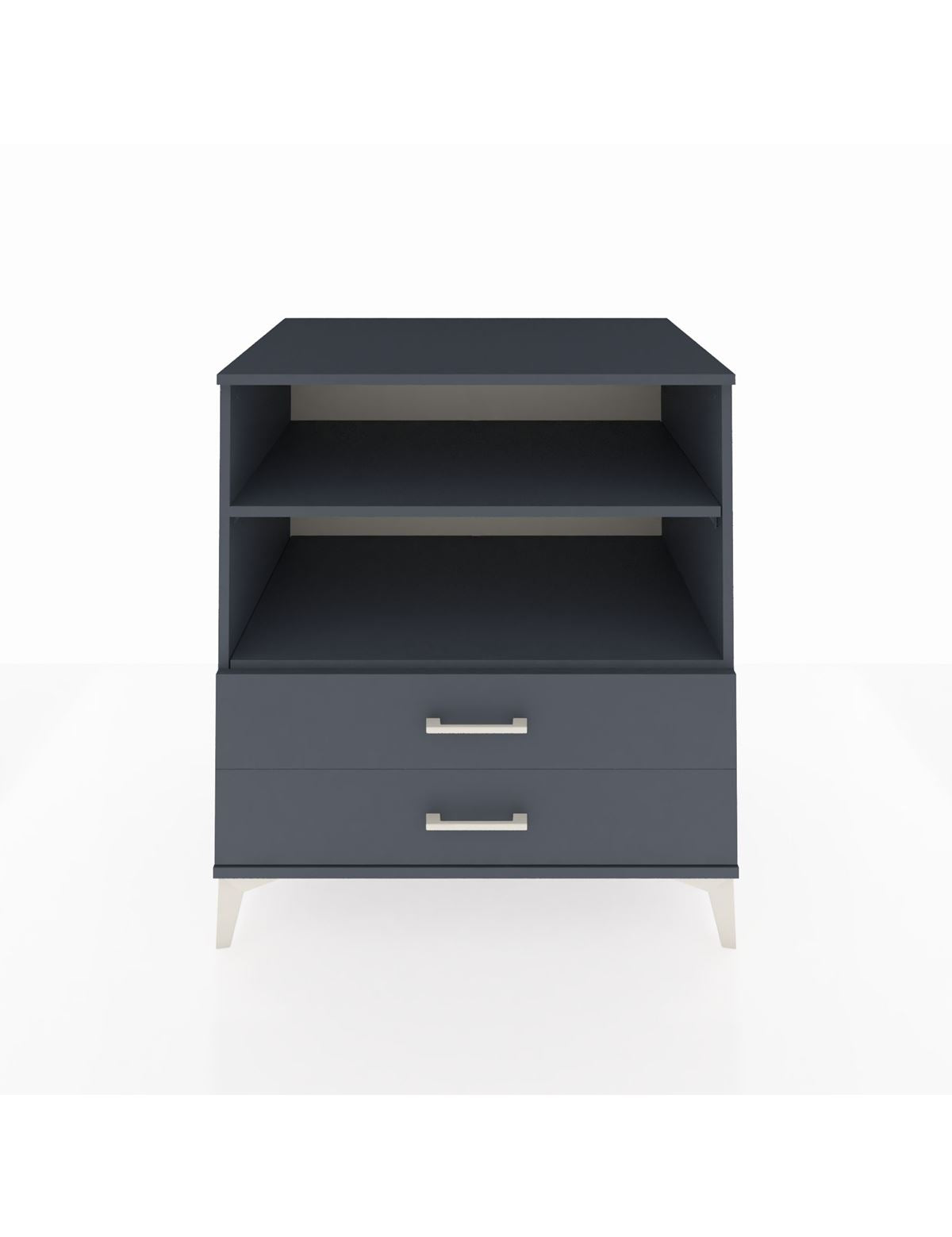 Kronos Şifonyer 2 Raflı 2 Çekmeceli 88x59x96 Antrasit-Antrasit