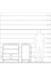 Kronos Şifonyer 2 Raflı 2 Çekmeceli 88x59x96 - S70M005V4C