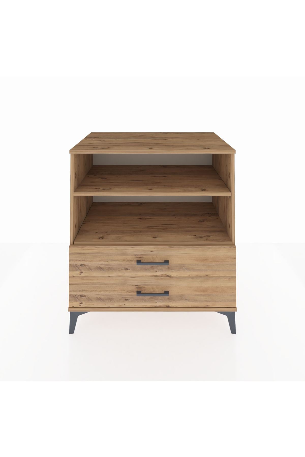 Kronos Şifonyer 2 Raflı 2 Çekmeceli 88x59x96 Çam-Çam