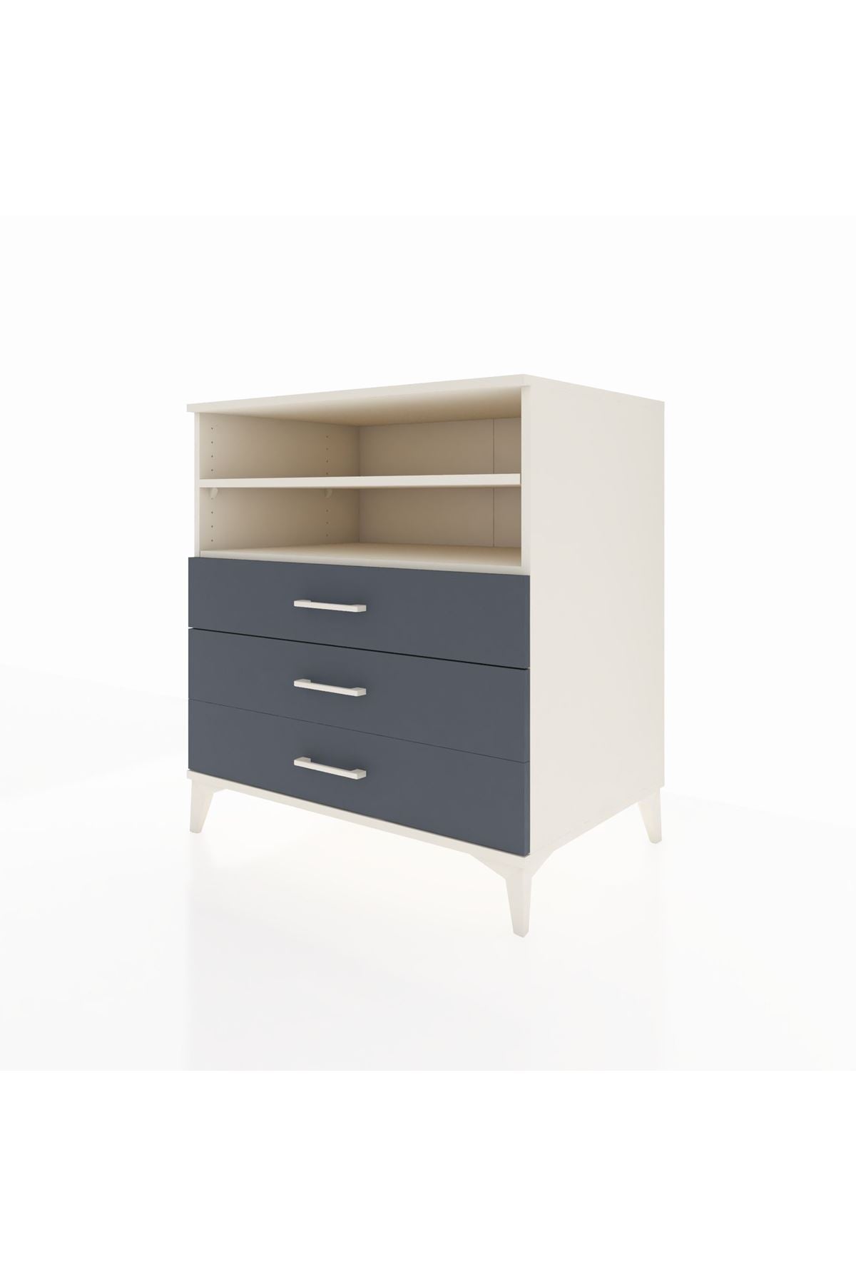 Kronos Şifonyer 2 Raflı 3 Çekmeceli 88x59x96 Aytaşı-Antrasit