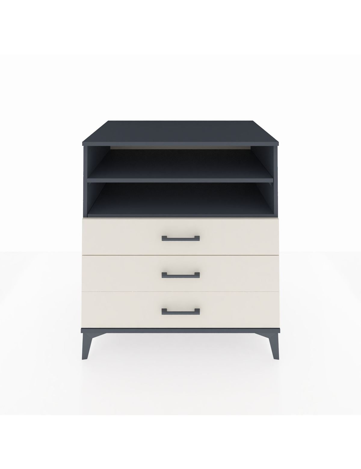 Kronos Şifonyer 2 Raflı 3 Çekmeceli 88x59x96 Antrasit-Aytaşı