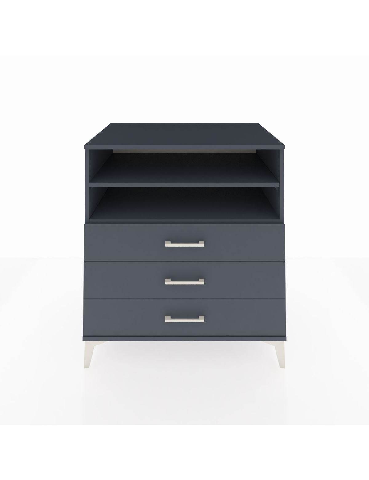 Kronos Şifonyer 2 Raflı 3 Çekmeceli 88x59x96 Antrasit-Antrasit