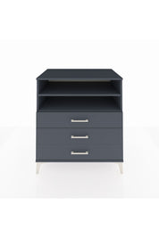 Kronos Şifonyer 2 Raflı 3 Çekmeceli 88x59x96 Antrasit-Antrasit