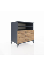 Kronos Şifonyer 2 Raflı 3 Çekmeceli 88x59x96 Antrasit-Çam