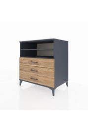 Kronos Şifonyer 2 Raflı 3 Çekmeceli 88x59x96 Antrasit-Çam