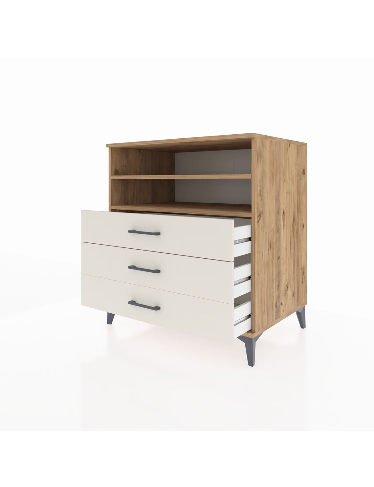 Kronos Şifonyer 2 Raflı 3 Çekmeceli 88x59x96 - S70M006V7C