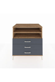 Kronos Şifonyer 2 Raflı 3 Çekmeceli 88x59x96 Çam-Antrasit