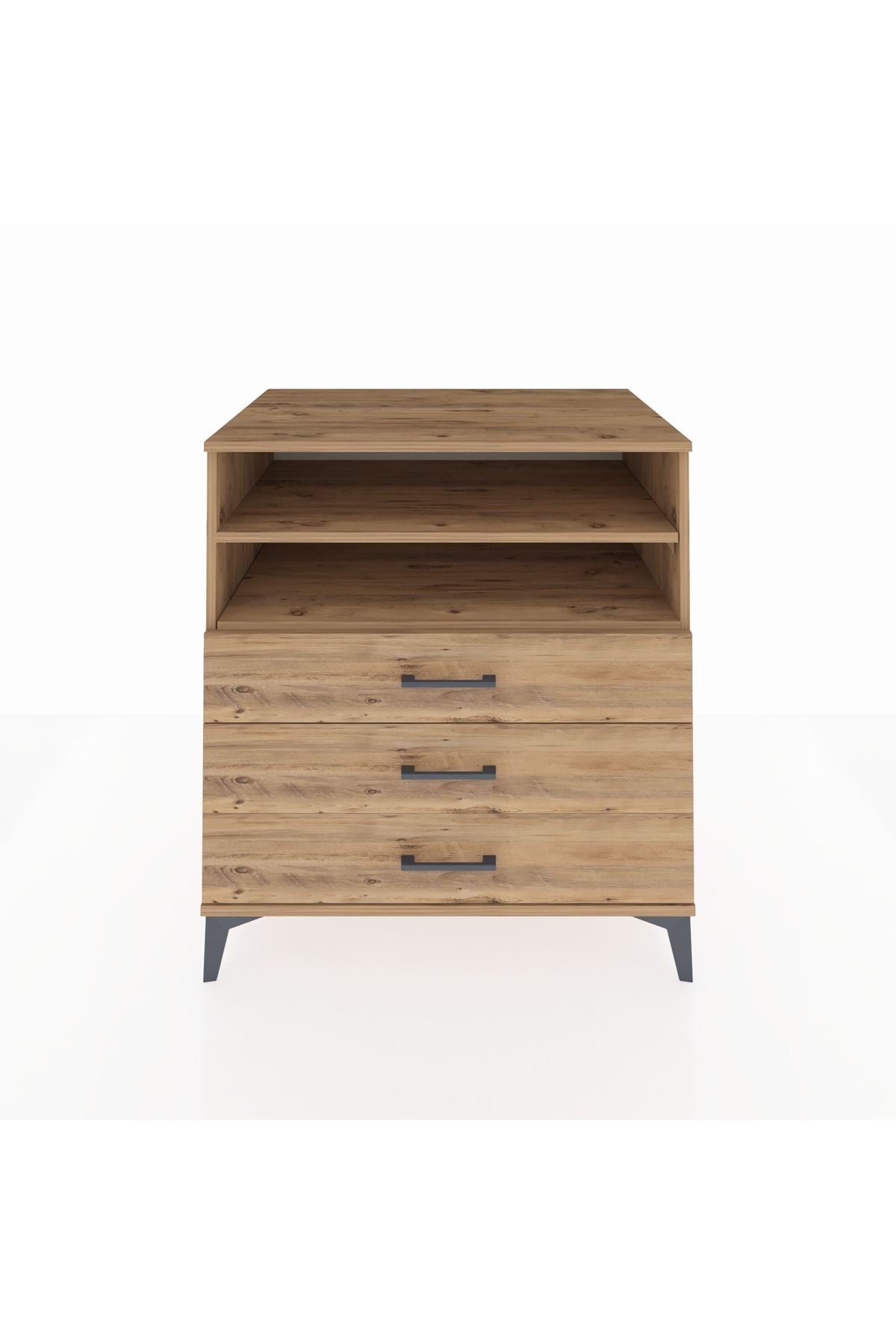 Kronos Şifonyer 2 Raflı 3 Çekmeceli 88x59x96 Çam-Çam