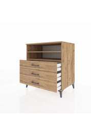 Kronos Şifonyer 2 Raflı 3 Çekmeceli 88x59x96 Çam-Çam