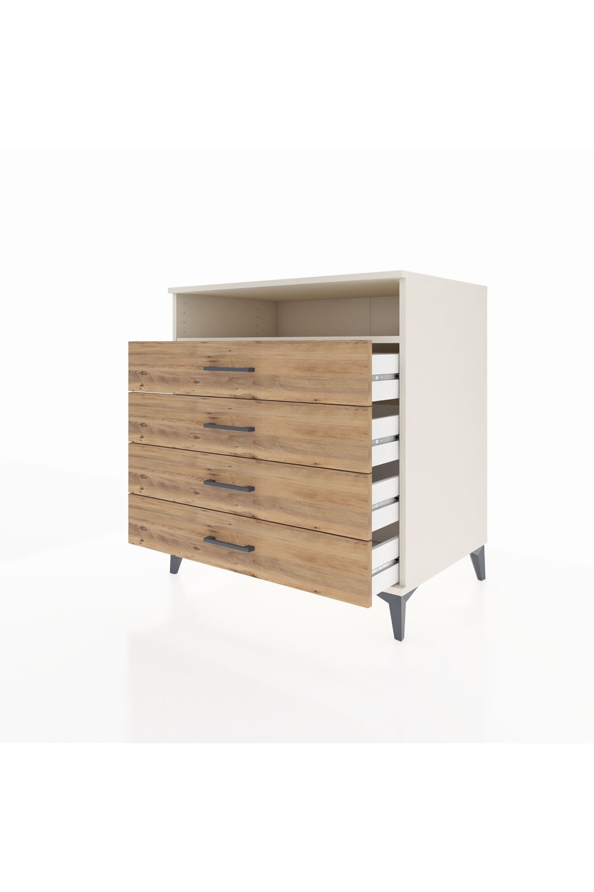 Kronos Şifonyer Tek Raflı 4 Çekmeceli 88x59x96 Aytaşı-Çam