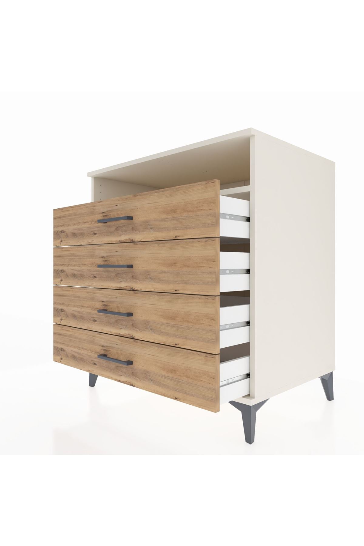 Kronos Şifonyer Tek Raflı 4 Çekmeceli 88x59x96 Aytaşı-Çam