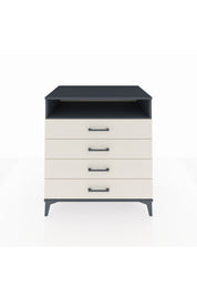 Kronos Şifonyer Tek Raflı 4 Çekmeceli 88x59x96 Antrasit-Aytaşı