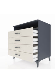 Kronos Şifonyer Tek Raflı 4 Çekmeceli 88x59x96 Antrasit-Aytaşı