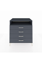 Kronos Şifonyer Tek Raflı 4 Çekmeceli 88x59x96 Antrasit-Antrasit