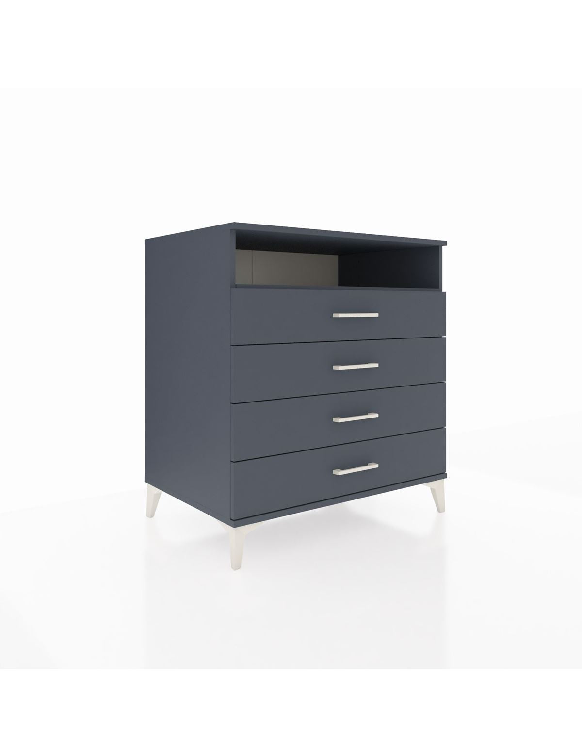 Kronos Şifonyer Tek Raflı 4 Çekmeceli 88x59x96 Antrasit-Antrasit