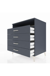 Kronos Şifonyer Tek Raflı 4 Çekmeceli 88x59x96 Antrasit-Antrasit