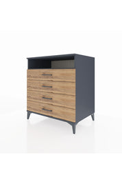 Kronos Şifonyer Tek Raflı 4 Çekmeceli 88x59x96 Antrasit-Çam