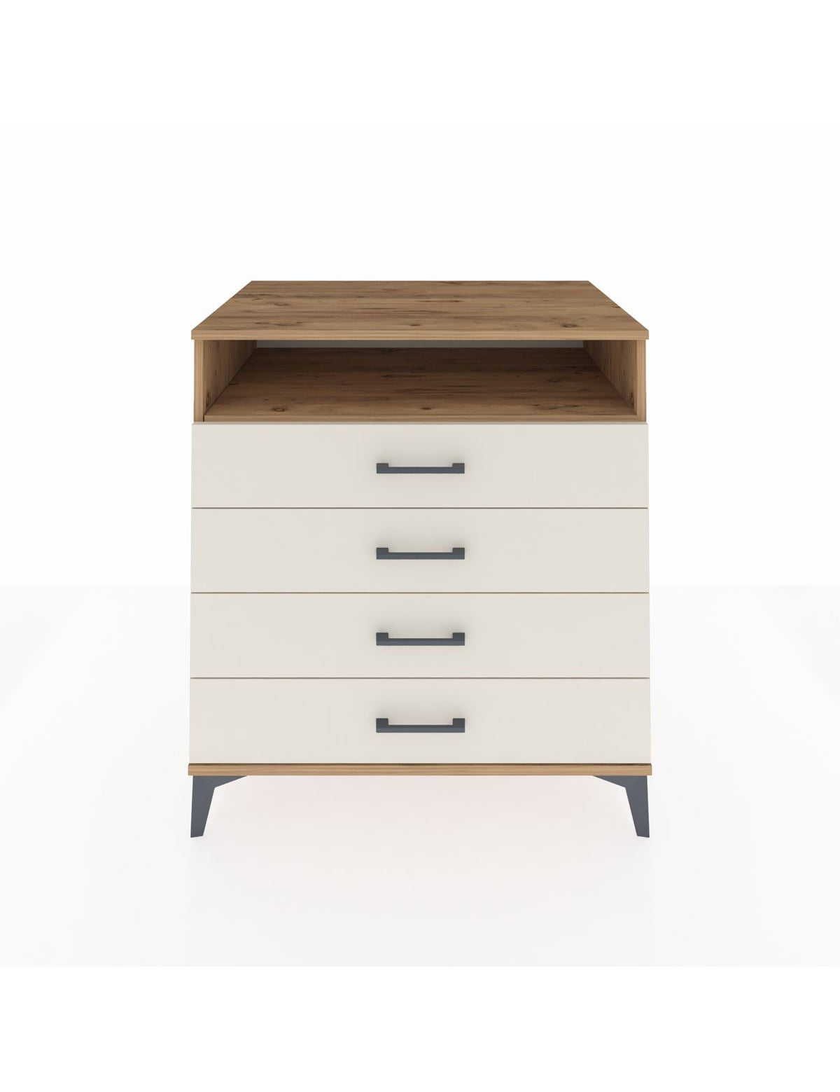 Kronos Şifonyer Tek Raflı 4 Çekmeceli 88x59x96 Çam-Aytaşı