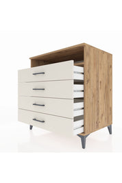 Kronos Şifonyer Tek Raflı 4 Çekmeceli 88x59x96 Çam-Aytaşı