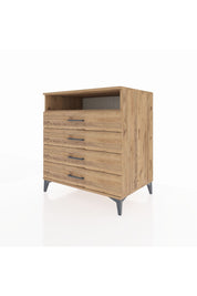 Kronos Şifonyer Tek Raflı 4 Çekmeceli 88x59x96 Çam-Çam