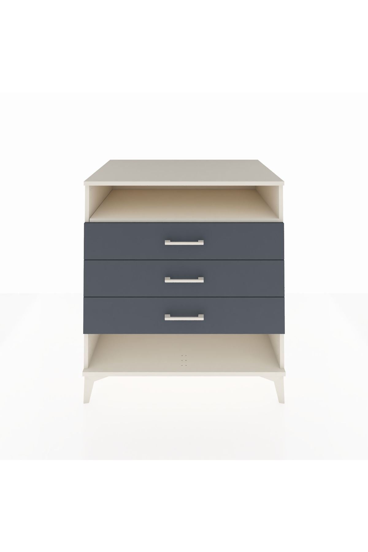 Kronos Şifonyer Tek Raflı 3 Çekmeceli 88x59x96 Aytaşı-Antrasit