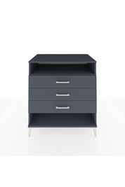 Kronos Şifonyer Tek Raflı 3 Çekmeceli 88x59x96 Antrasit-Antrasit