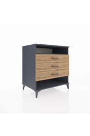 Kronos Şifonyer Tek Raflı 3 Çekmeceli 88x59x96 Antrasit-Çam