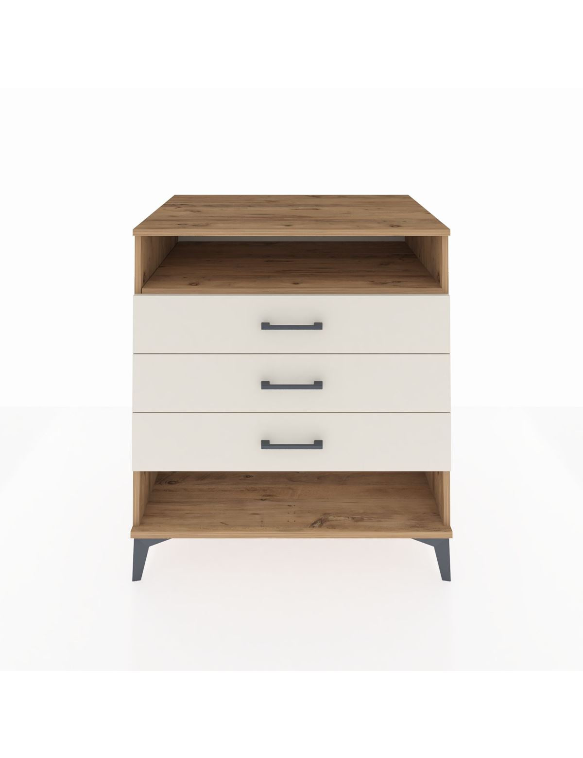 Kronos Şifonyer Tek Raflı 3 Çekmeceli 88x59x96 Çam-Aytaşı