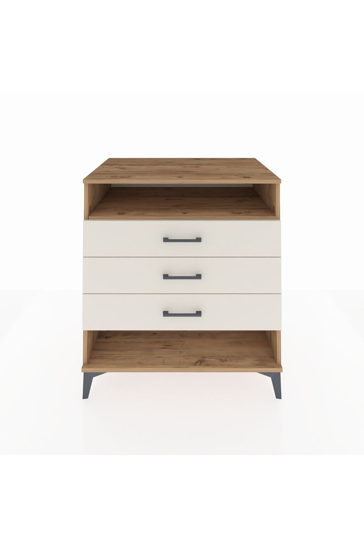 Kronos Şifonyer Tek Raflı 3 Çekmeceli 88x59x96 Çam-Aytaşı