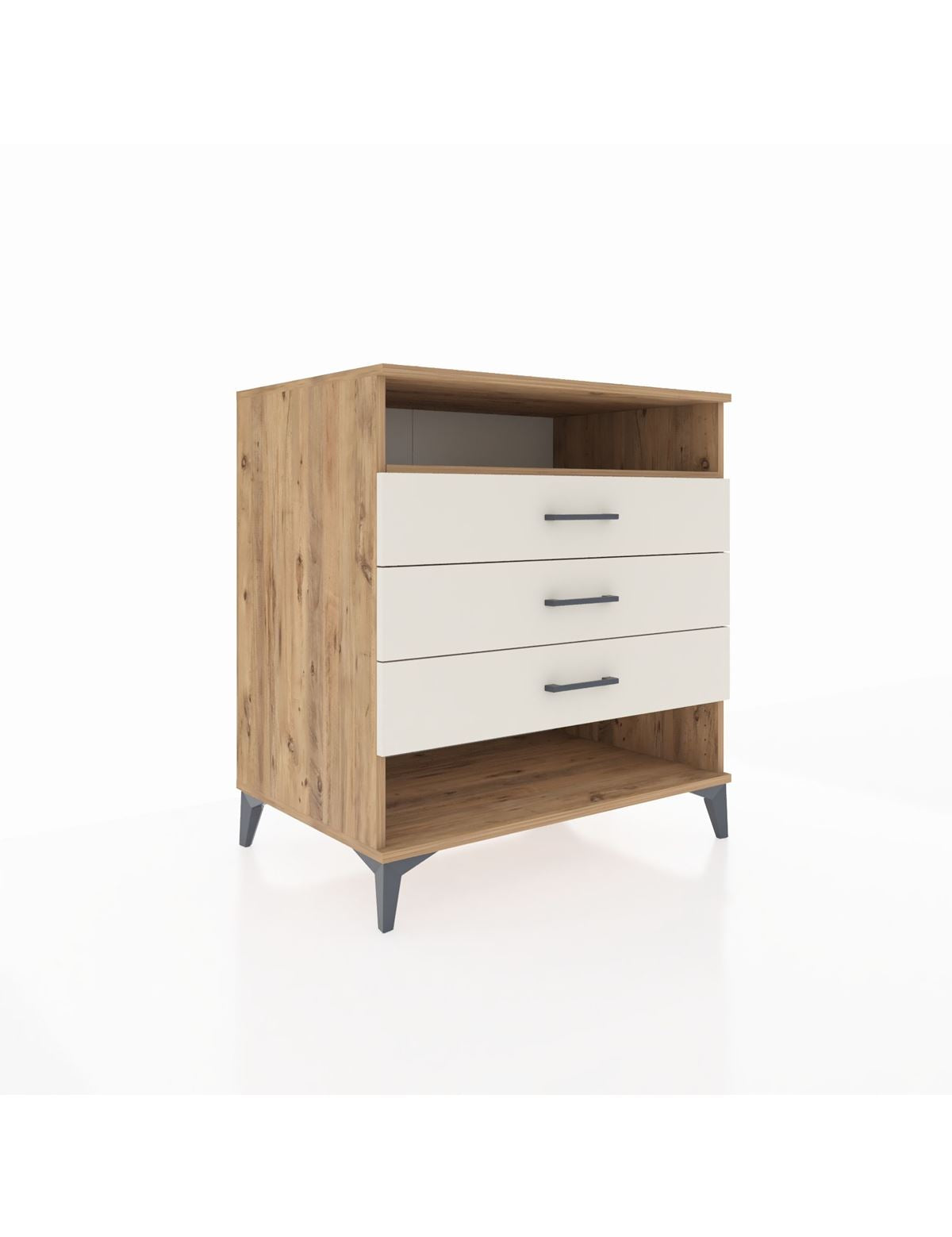 Kronos Şifonyer Tek Raflı 3 Çekmeceli 88x59x96 Çam-Aytaşı