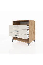 Kronos Şifonyer Tek Raflı 3 Çekmeceli 88x59x96 Çam-Aytaşı