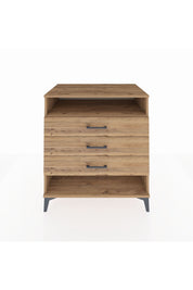 Kronos Şifonyer Tek Raflı 3 Çekmeceli 88x59x96 Çam-Çam