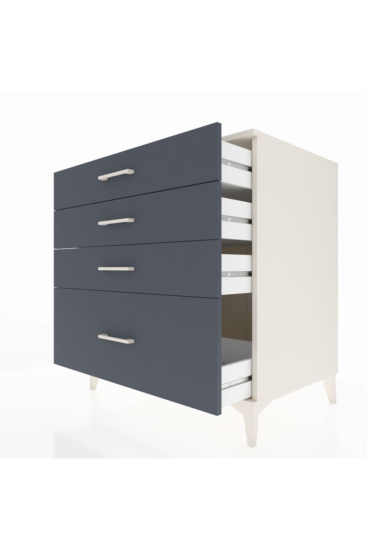 Kronos Şifonyer 4 Çekmeceli 88x59x96 Aytaşı-Antrasit